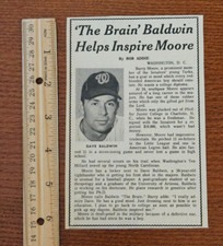 Dave Baldwin Washington Senators from 1967 The Sporting News