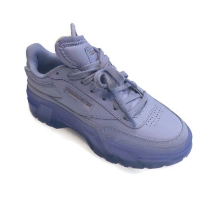 Reebok Club C Cardi B Leather Sneakers Youth 4.5Y Womens 6 Shoes Crisp Purple