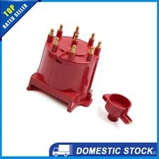 Pack of 1 for Chevrolet Ignition Distributor Cap and Rotor Kit DC 12V Red