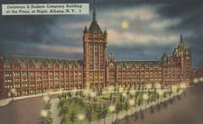 Delaware & Hudson Co Building Albany New York  Vintage Linen Post Card