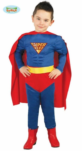 Guirca Costume Superman Superhero Bambino Supereroe Tuta Intera Carnevale |  Acquisti Online su eBay