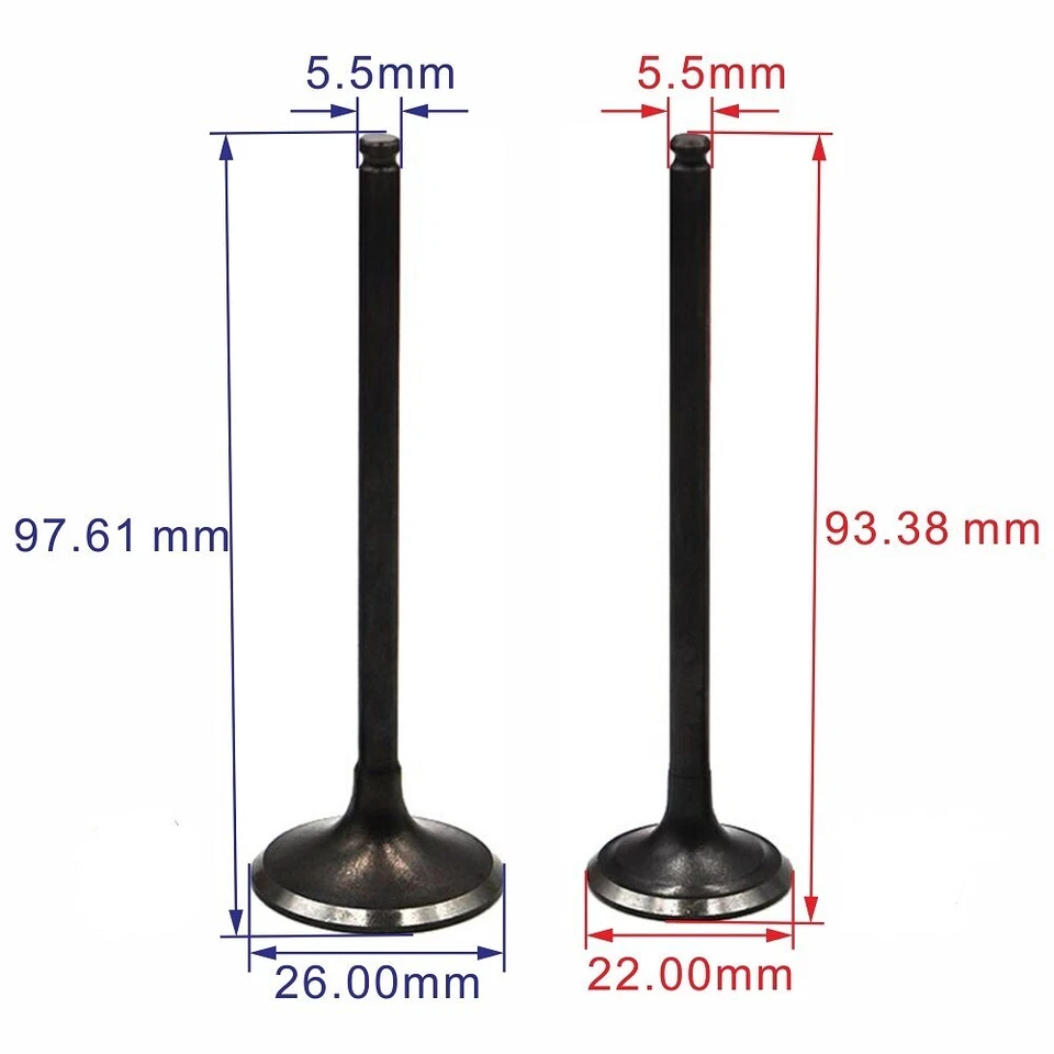 Válvulas de admisión y escape del motor de motocicleta para Suzuki GZ250 MARAUDER 250 99-10 Foto 4 de 4