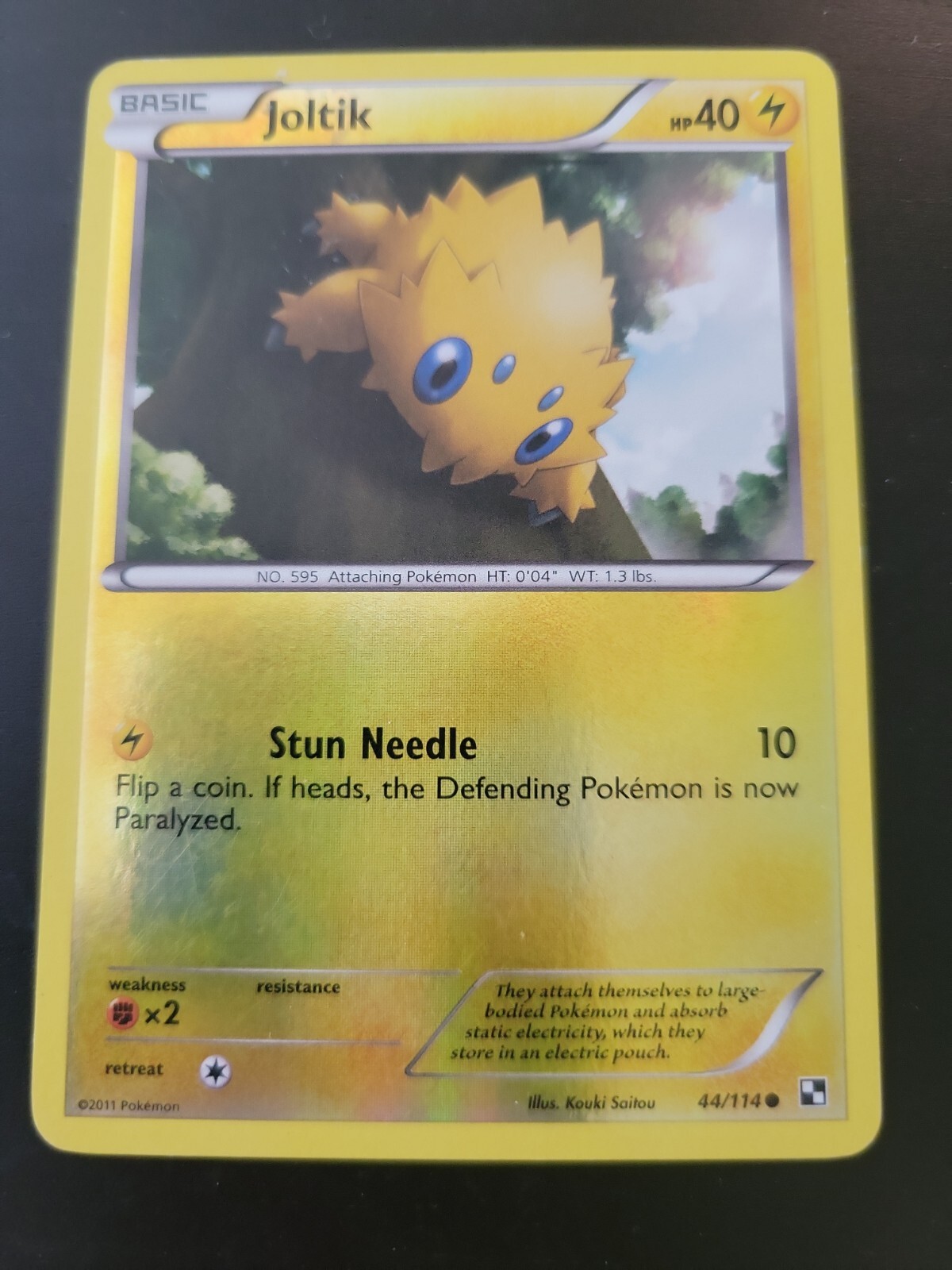 Pokemon Card 2011 Black & White - Joltik 44/114 Reverse Holo