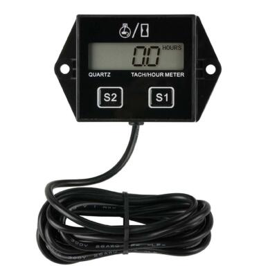 Digital Engine RPM Tachometer Hour Meter Gauge. For 2 and 4 Stroke EnginesF
