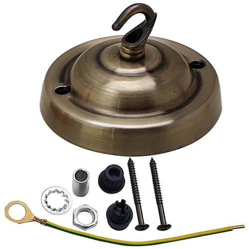 3X Ceiling Rose Hook Plate For Light Fitting Chandelier 105mm Dia Choose Finish - Picture 21 of 32
