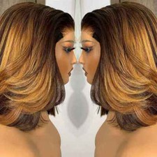 Highlight Bob 4x4 Lace Frontal Human Hair Wig Straight Brazilian Wig Pre-Plucked