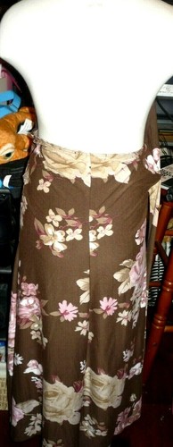 ladies clothes size M Forever 21 brown floral print backless sleeveless dress - Picture 4 of 8