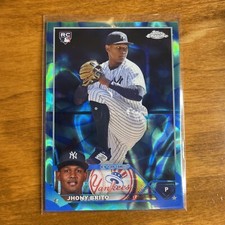 2023 Topps Chrome Jhony Brito Chrome Wave Refractor Rookie Numbered /175