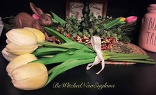 Real Feel Tulips Yellow White Tulip Bouquet Spring Tulips Arrangement