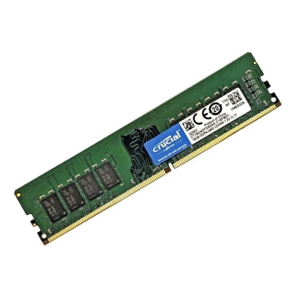 New Crucial 16GB DDR4 2400MHz PC4-19200 Desktop UDIMM Memory Ram CT16G4DFD824A - Image 2 of 3