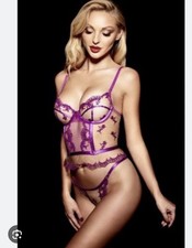 Purple Madison Bustier And Matching Thong