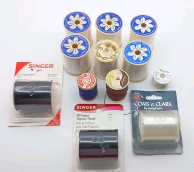 Lot of 12 New and Used Spools Sewing Thread Mixed Mostly New