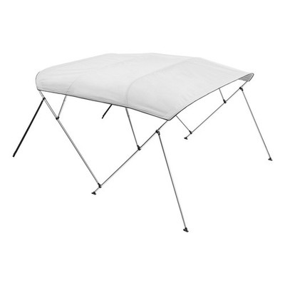 Boat Bimini Top 4-Bow, 600D Waterproof Canopy, Aluminum Alloy Frame, Foldable