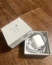 Apple AirPods Wireless Bluetooth In-Ear Earbuds White Built-In Mic Charging Case