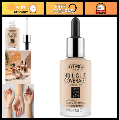 HD Liquid Coverage Foundation - 24H Matte Finish, High Coverage, Waterproof, Veg