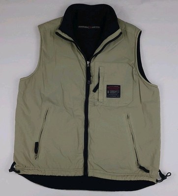 Vintage Y2k Abercrombie Fitch Reversible Fleece Vest Jacket Outdoor Tech USA M