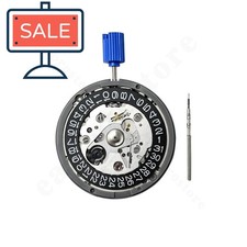 For Seiko SII NH35 NH35A Black Date Wheel Disc Automatic Watch Movement W/ Stem