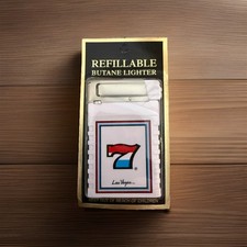 NEW Las Vegas LUCKY 7 CASINO Refillable Butane Lighter COLLECTIBLE WEDDING GIFTS