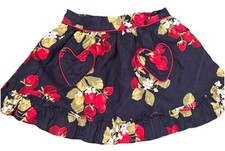 Janie And Jack Strawberry Print Summertime Heart Pockets Flouncy Skirt Sz 6-12 M