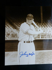 Johnny Mize Signed 8 x 10 Sepia Photo with COA