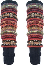 Women Long Leg Warmers Winter Bohemian Cover Boot Cuffs Knit Crochet Over Knee
