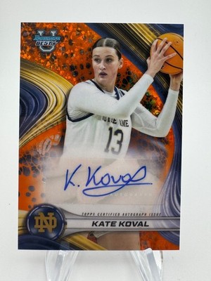 2024-25 Bowman's Best University KATE KOVAL Orange Mini-Diamond Auto /25 #B24KKO