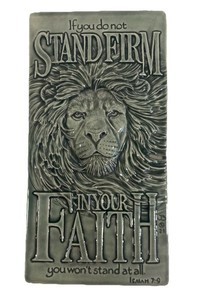 Medicine Bluff Studio 8”x4” Ceramic Wall Art Tile John Beasley Stand Firm Faith