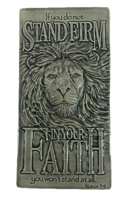 Medicine Bluff Studio 8 x4  Ceramic Wall Art Tile John Beasley Stand Firm Faith