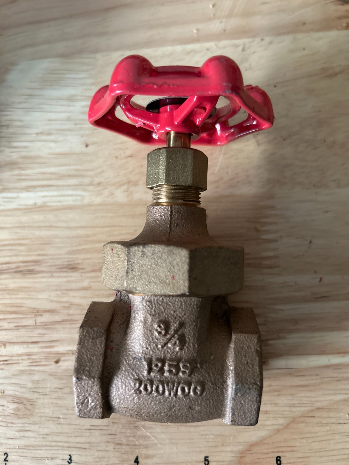 3/4” BRASS GATE VALVE 200 PSI WATER, OIL, AIR - Threaded Ends