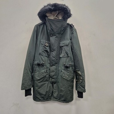 Ma.Strum Shape Memory Multi Pocket  Hood Utility Field Parka Jacket Coat Medium