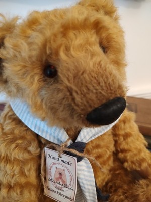 Vintage Artist Handmade Teddy Bear 15'' from Warsaw, Poland Classic Teddy Bear 