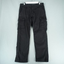 Hollister Cargo Trousers Mens W32 L32 Black C...