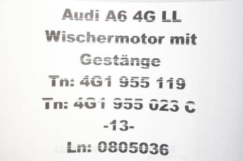 Audi Scheibenwischeraufnahme Motor Gestänge 4G1955023C OEM A6 S6 RS6 S7 RS7 4G - Afbeelding 11 van 11