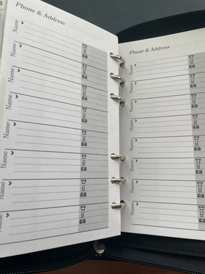 Mundi Mundex Planer Organizer Lila/Blau Kunstleder Schlange Geprägtes Leder