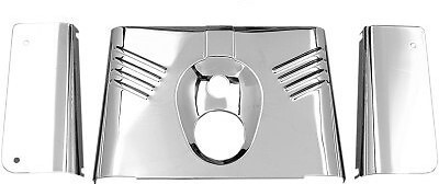 V-Factor 36823 Chrome Ribbed 3-Piece Fork Tin Set for Harley FLST Softail 86-17