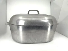 Vintage Large Wagner Ware Magnalite 4267-M Oval Roaster Dutch Oven With Rack