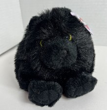 VINTAGE 1990s PUFFKINS SHADOW THE BLACK CAT PLUSH COLLECTIBLE-Halloween