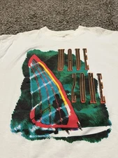 Vintage 90S Single Stitch Wave Zone Sailboat T Shirt Made In USA Size 2XL Rare