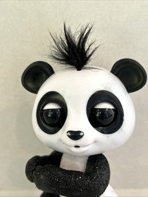 FINGERLINGS INTERACTIVE BABY PANDA BLACK & WHITE with GLITTER TESTED & WORKS