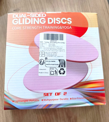 Doppelseitige Core Slider Gleiter Discs Set 2 Grau für Yoga & Training