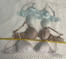 Lot Of 3 Maternity Bras Nursing- Size Medium /Large Motherhood Maternity Beige