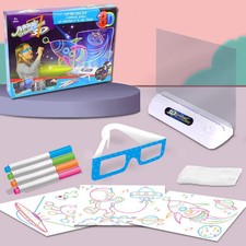3D Fluorescent Drawing Board Magic Luminous Three-Dimensional Writing Board Gra