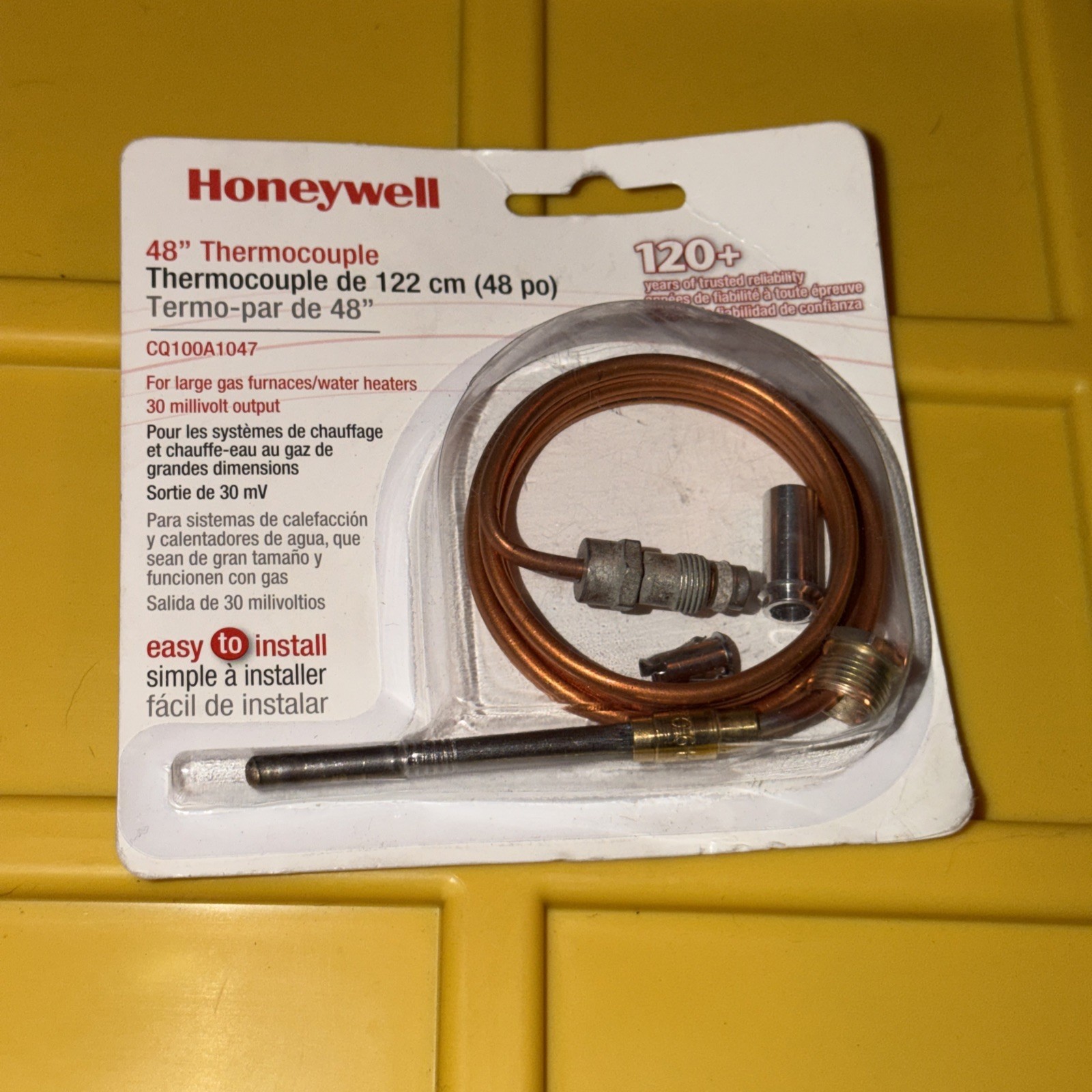 Honeywell Home Cq100a1047/U Replacement Thermocouple,48"