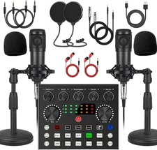 V8S for 2, V8S Voice Changer with BM-800 Podcast Microphone Bundle - Studio Cond