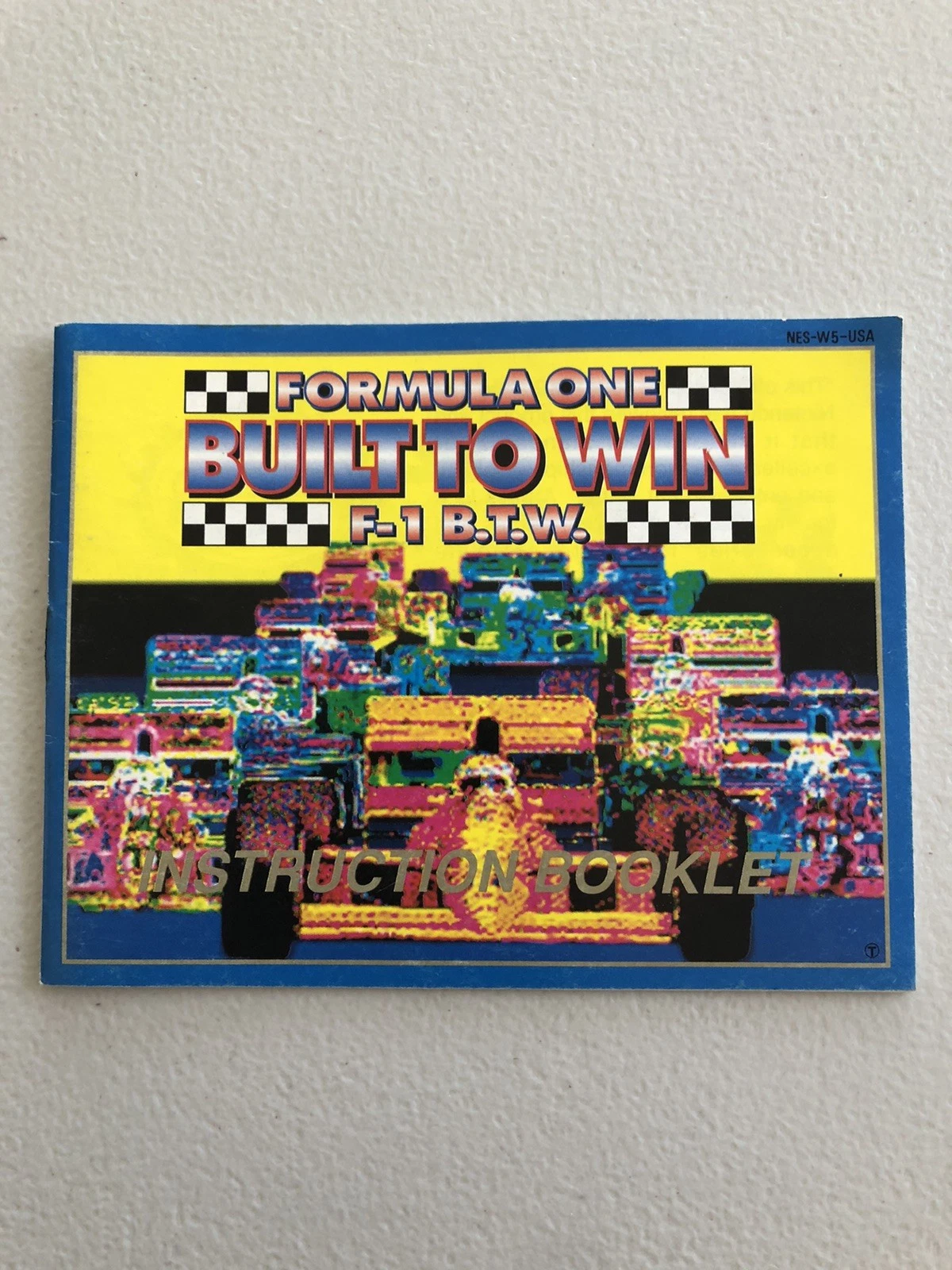 Nintendo Entertainment System Manual ONLY NES Formula One Built To Win F-1 1990