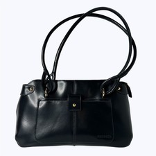 Cromia Navy Blue Leather Shoulder Bag Made in...