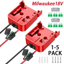 DIY Power Wheel Connector Adapter for Milwaukee 18V Battery Dock w/Switch Fuse