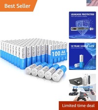 Grade AA Batteries - 100 Pack - Alkaline Double A Battery - Ultra Long-Lastin... 0.40 per gallon