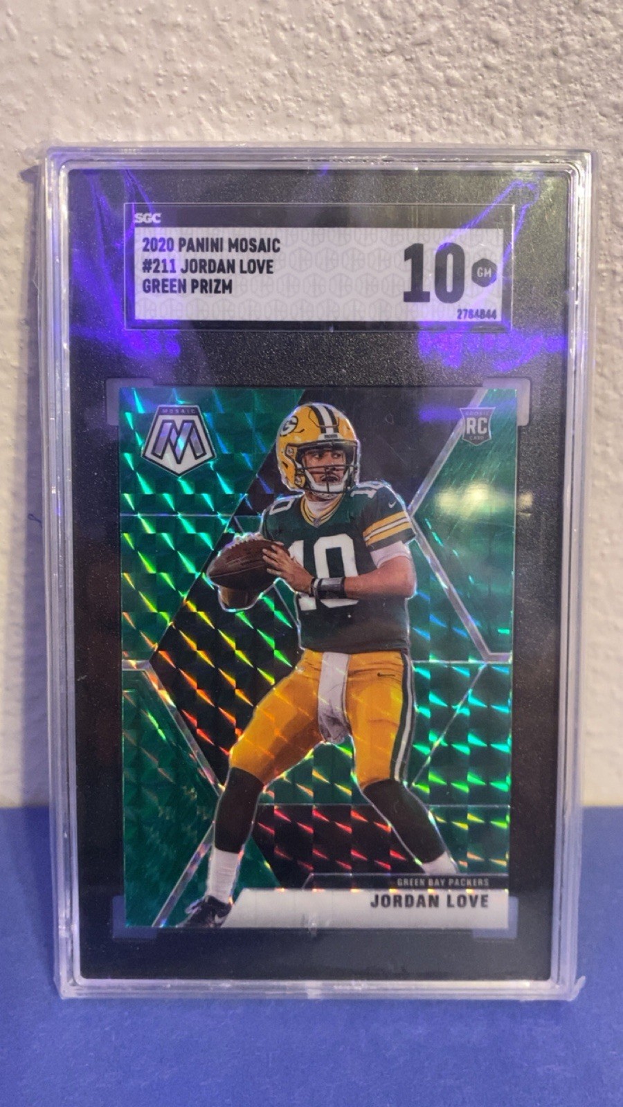 Jordan Love RC Choice Red & Green Prizm SGC 10 2020 Panini Mosaic #211