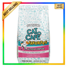 Dry Cat Food, Seafood Flavors, Salmon Tuna, 3 Pound Bag, Made in USA, Supports